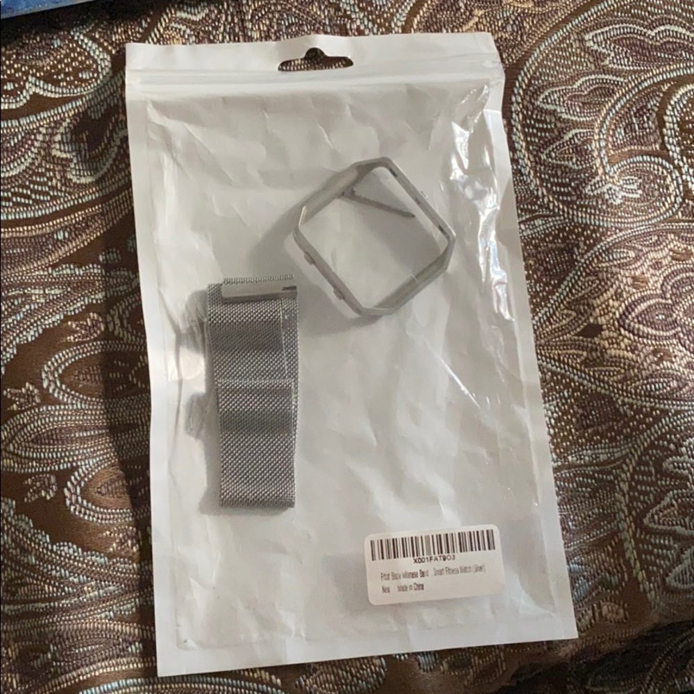 Fitbit blaze silver watch band